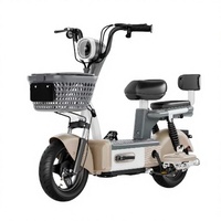 Vélo électrique urbain de 12 pouces, moteur avant sans balais de 350 W, 6 vitesses, acier au carbone, capacité de charge de 200 kg, pneus solides