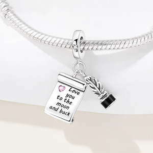 Nuevo colgante de cobre blanco con declaración de amor, pulsera DIY de alta gama, joyería, accesorio, colgante para mujer - Product Image 2