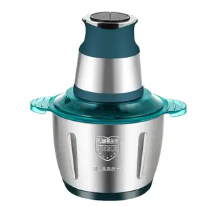 New Home Kitchen Colors Stainless Steel Bazhou Mini Food 2L 3L Chopper, Mincer Electric Meat Grinder Sale/