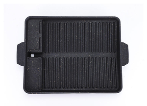 Parrilla Portátil Cuadrada <span class=keywords><strong>para</strong></span> BBQ con Revestimiento Antiadherente de <span class=keywords><strong>Piedra</strong></span> Médica y Doble Asa <span class=keywords><strong>para</strong></span> Asar <span class=keywords><strong>Carne</strong></span> en Interiores y Exteriores - Product Image 5