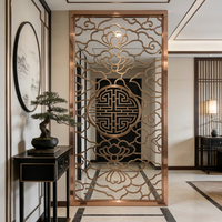 Panneau décoratif de séparation de pièce en acier inoxydable 304, écran d'accentuation murale, décoration murale, design d'intérieur pour hall d'hôtel, sur mesure