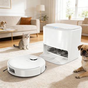 Robot aspirateur intelligent GEERLEPOL V9 8000Pa avec navigation LDS, nettoyage automatique, filtre HEPA, moteur sans balais, nettoyage automatique pour hôtel - Product Image 1