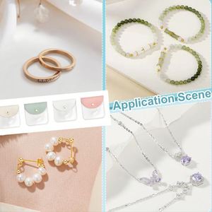 Clear <b>Small</b> Pouches Square Pu Leather and Pvc Gift Travel Jewelry <b>Bags</b> for Ring Bracelet Necklace - Product Image 5
