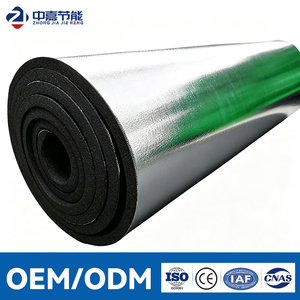 แผ่นฉนวนยางโฟมอีลาสโตเมอร์เคลือบอะลูมิเนียมฟอยล์ NBR PVC สำหรับท่อทำความเย็น HVAC - Product Image 1