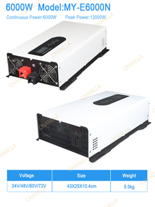 Inversor de Corriente de 6000W, Convertidor Solar de 24V 48V 60V 72V, Fuera de la Red, 220V, Onda Sinusoidal Pura, Salida Dual, 60Hz 50Hz, Inversor para Automóvil, Uso Doméstico - Product Image 3