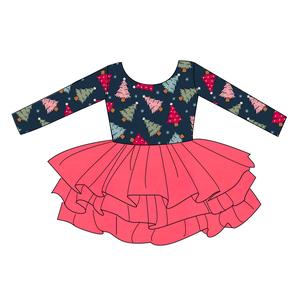 Hot Bán Trẻ Em Cô Gái Dài Tay Áo Tutu Ăn Mặc Tùy Chỉnh In Mềm Vải Với Lưới Dễ Thương Ăn Mặc - Product Image 3