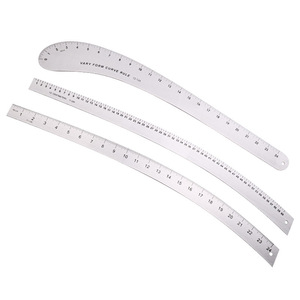 Dual-Sided 11-260 Large Aluminum Metal Knife <strong>Ruler</strong> Thickened Clothing <strong>Pattern</strong> <strong>Making</strong> Sewing Drawing Scale Metric Imperial - Product Image 5