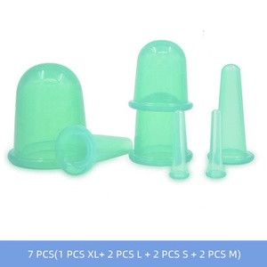 Jinke 7-Piece Silicone giác hơi trị liệu bộ cơ thể hút bơm cho khuôn mặt massage chân không châm cứu với Trung Quốc ly - Product Image 6