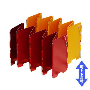 Panneau coupe-vent pliable en alliage d'aluminium, 9 pièces, léger et portable, pour 1 à 2 personnes, pour le camping en plein air - Product Image 4