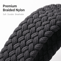 Bracelet de montre connectée pour Apple Watch, en nylon, magnétique, élastique, tressé, style boucle unisexe, respirant, pour usage quotidien, personnalisable OEM ODM