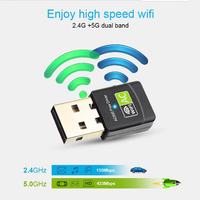 Adaptateur WiFi USB double bande AC650 600 Mbps 802.11ac 2,4 GHz et 5 GHz sans pilote