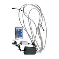 Bande LED d'éclairage d'ambiance 5M 5050 RGB 12V avec télécommande IR 24 touches pour la décoration intérieure de voiture