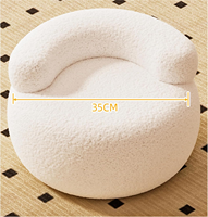 Moderne Offre Spéciale pas cher minimaliste chambre d'hôtel doux canapé chaise peluche de tissu tufté simple petit tabouret blanc rose noir gris