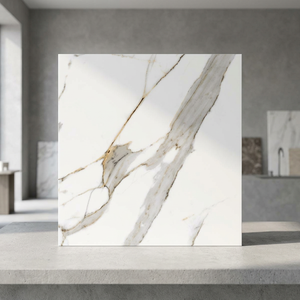 Bottochino Design 24x24inch Glossy Porcelain Tiles 8mm Polished Premium Marble <b>Flooring</b> - Product Image 6