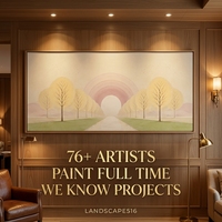 Œuvre d'art murale d'arbre peinte à la main de qualité supérieure pour la décoration de chambres d'hôtel, projet professionnel FF&E pour l'hôtellerie