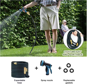 Tuyau d'arrosage de jardin flexible et extensible haute pression de 15 m (50 pieds) de haute qualité avec poignée confortable, norme CNS pour la maison - Product Image 4