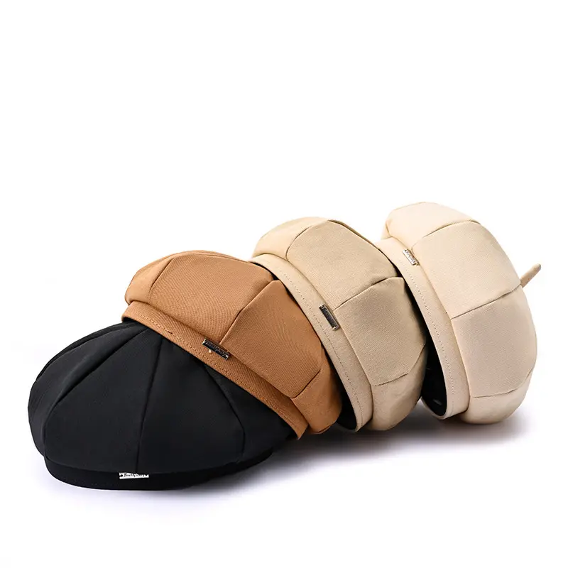 Topi baret wanita kualitas tinggi topi baret ukuran kustom lapisan Satin elegan topi baret dapat disesuaikan untuk luar ruangan