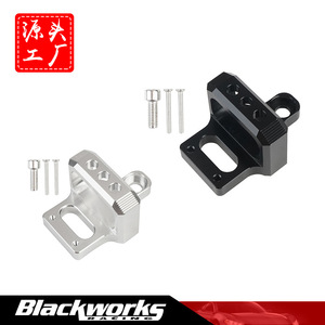 3 Port Solenoid Valve Mounting <b>Bracket</b> For Mac Aem Booster Controller Aluminum Alloy Black <b>Silver</b> 4.8cm X 6.5cm - Product Image 5