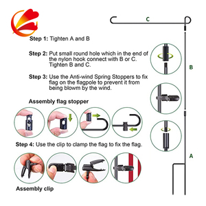 Tùy Chỉnh Thăng Hoa 12X18 Hai Mặt Theo Mùa Chào Đón Vải Bố Vườn Cờ Thiết Lập Sân Cờ Cho Ngoài Trời Với Cực - Product Image 3