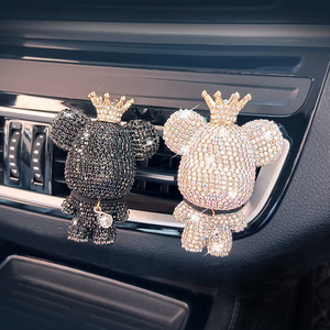 Diamond lucu beruang padat parfum mobil parfum klip penyegar udara untuk Aroma ventilasi penempatan - Product Image 6
