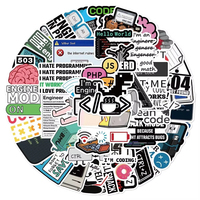 10/50 Stück Programmier-Meme-Aufkleber (Java/JS/PHP/Docker/HTML/Cloud) Computer-Laptop-Aufkleber 404 Netzwerkfehler Vinyl Wasserdicht