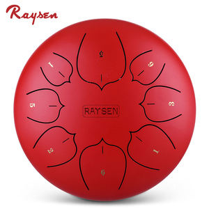 Venta al por mayor de fábrica: Tambores de lengüeta de acero Raysen para niños, Taiko y Chakra, 8 tonos, varios colores, tamaño 10'' - Product Image 5