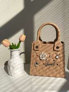 2025高品质女式手提袋批发大号防水Eva沙滩包休闲耐用硅胶手提袋柔软特色印花 - Product Image 5