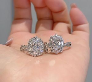 Bague Xinfly en or blanc 18 carats véritable avec diamant de laboratoire 1 carat D VVS, bijoux fins personnalisés en Au750, motif classique, anniversaire - Product Image 2