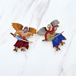 Sets de insignias de metal esmaltado duro de inspiración de dibujos animados, con diseños de fabricante, de fútbol, Kidrobot, cuchara y República Dominicana, al por mayor - Product Image 2