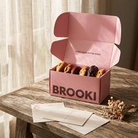Boîte d'expédition en carton ondulé de qualité alimentaire pour chocolat, biscuits, gâteaux, desserts, avec votre logo
