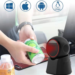 Lecteur de codes-barres automatique USB haute vitesse, plateforme de numérisation QR haut de gamme, filaire et sans fil, lecteur de codes-barres 1D 2D de bureau pour supermarché - Product Image 2