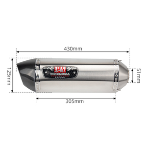 ท่อไอเสีย <span class=keywords><strong>Yoshimura</strong></span> <span class=keywords><strong>R77</strong></span> ขนาด 51 มม. สำหรับรถจักรยานยนต์  แบบดัดแปลง พร้อมตัวลดเสียง Db Killer สำหรับรุ่น R3 R25 Pcx125 150 Cbr500r Xmax300 - Product Image 5