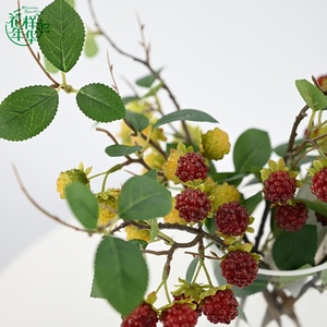 Branche <span class=keywords><strong>de</strong></span> framboise artificielle <span class=keywords><strong>de</strong></span> qualité supérieure, 38 cm, aspect baies rouges mûres, pour la décoration <span class=keywords><strong>de</strong></span> la maison, <span class=keywords><strong>de</strong></span> la <span class=keywords><strong>cuisine</strong></span> et <span class=keywords><strong>de</strong></span> la ferme - Product Image 4