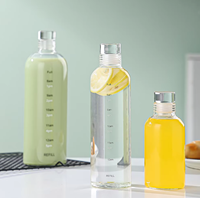Bouteilles en verre graduées transparentes et résistantes à la chaleur à deux capacités, marquées dans le temps, style classique à haute teneur en borosilicate pour le diffuseur
