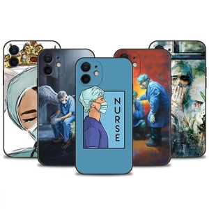 Dessin animé médecine médecin infirmière Silicone étui souple pour 11/12/13/14/15 Pro Max Xs TPU UV impression impression couverture pour <span class=keywords><strong>iPhone</strong></span> 14 Pro Max - Product Image 1