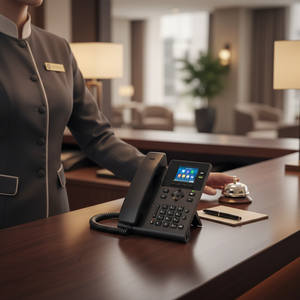 Téléphone IP professionnel KS31, 2 comptes <span class=keywords><strong>SIP</strong></span>, écran LCD couleur HD de 2,4 pouces, combiné mains libres, téléphone VoIP pour les administrations et les entreprises - Product Image 1