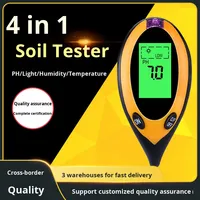 Commerce extérieur Qualité ST-02 neutre Affichage numérique ABS Température de l'humidité du sol et pH-mètre Détecteur de sol 4-en-1