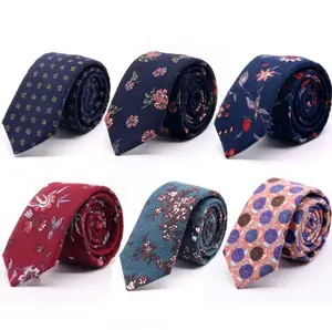 Hot Selling Casual Fashion Wholesale Custom Printed 100% Cotton Neck Tie for Men