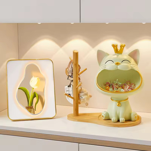 Gato de Boca Grande Creativo, Decoración de Resina para Sala de Estar, Entrada del Hogar, Almacenamiento, Adorno de Gato del Destino para Puerta/Mesa del Hogar - Product Image 2