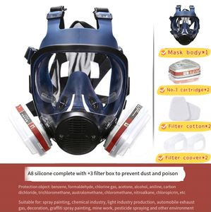 Hochwertige einstellbare Voll gesichts maske Staub gasmaske Set Doppel filter - Product Image 4