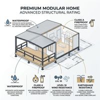 Maison Modulaire Moderne en Verre Trempé Double pour Showroom Boutique, Conteneur Préfabriqué Portable, Cabine Bar Pop-up pour Exposition