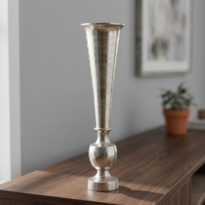 AK Brass Luxury traditional nickel silver polished metal <b>flower</b> <b>vase</b> for home decor <b>tall</b> <b>vases</b> - Product Image 2