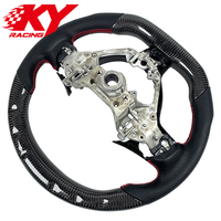 Accessoires intérieurs automobiles en fibre de carbone, volant sport en cuir avec LED et indicateur de régime, compatible avec Toyota 86 GR 86 GT86 Subaru BRZ