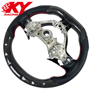 Accesorios interiores para automóviles, volante deportivo de cuero con LED de fibra de carbono y RPM, adecuado para Toyota 86 GR 86 GT86 Subaru BRZ - Product Image 3