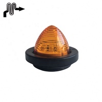Feux latéraux ronds de marqueur arrière pour camion remorque 12V 24V 2 pouces, feux en forme de nid d'abeille avec bride pour taxi, bus, camping-car, semi-remorque