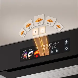 Four à vapeur électrique encastrable 80L en acier inoxydable avec écran couleur, fonctions rôtir et frire, classe d'efficacité énergétique, pour usage domestique et hôtelier - Product Image 3