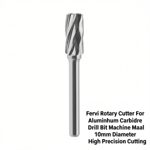 Fervi Rotary Cutter For Aluminum Carbide Drill Bit Machine <b>Tool</b> 10mm Diameter High <b>Precision</b> Cutting - Product Image 2