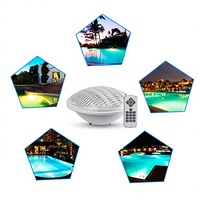 Lampe LED RGB en fibre de verre pour piscine, 178 mm, 8 W, boîtier PC, étanche IP68, télécommande, pour piscine enterrée (OEM/ODM)