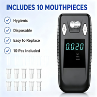 Détecteur d'alcool portable électrochimique de qualité supérieure, éthylotest numérique haute précision pour les conducteurs de voitures