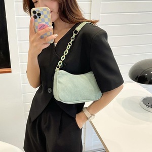 Bolso de Lona de Poliéster Artístico Estilo Coreano con Cierre de Cremallera, Correa Única, Color Sólido, Mini Bolso Cruzado para Mujer - Product Image 2